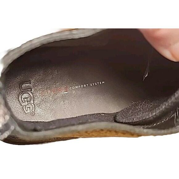 UGG FREAMON WATERPROOF LEATHER Black ULTRA LIGHT CHUKKA Boot MENS US SIZE 14 - Picture 6 of 7